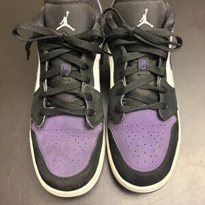 Youth Size 7 - Air Jordan 1 Low Court Purple